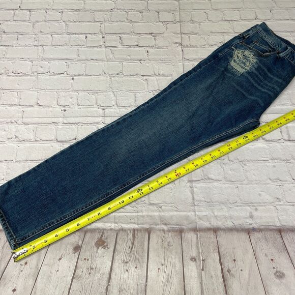 Free People Women Distressed Ankle Jeans Size 25 Blue Denim B363 -30 - Picture 6 of 16